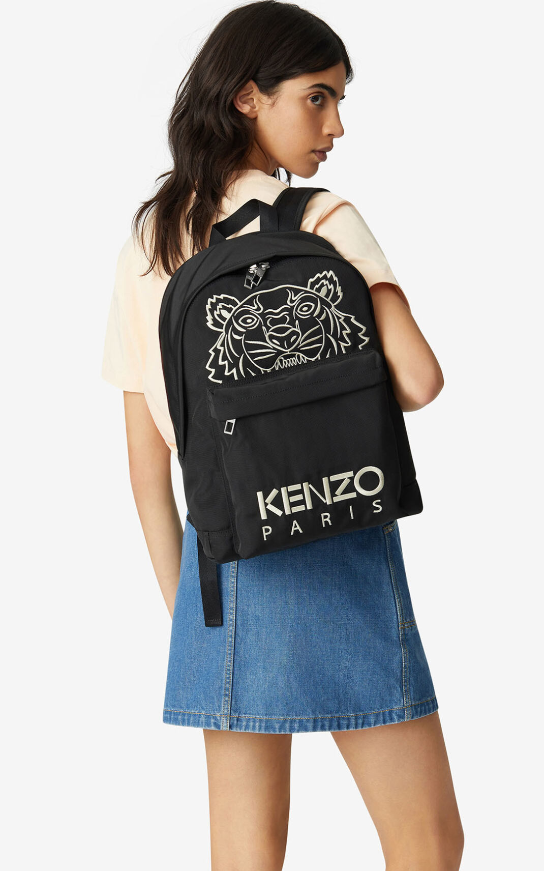 Mochila Kenzo Kampus Tiger Hombre Negras CEJ058921